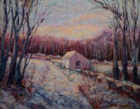 New England Snow Scene Painting