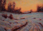 December Sunset winter painting by Bruce Wood