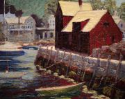 Rockport art: painting of Motif from back