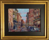 Painting of North End, framed