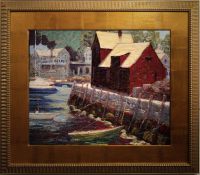 Rockport painting: Motif back view, framed