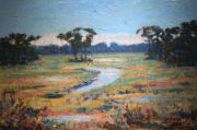 painting of wetland marsh